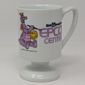 Walt Disney World Epcot Center Figment Milk Glass Mug 1982 Vintage Japan #4